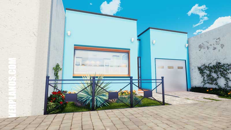 vista previa fachada plano de casa