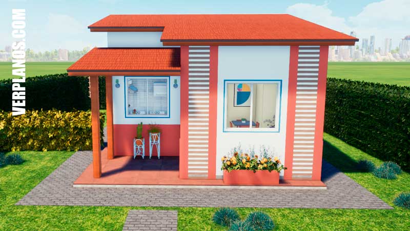 vista previa fachada plano de casa