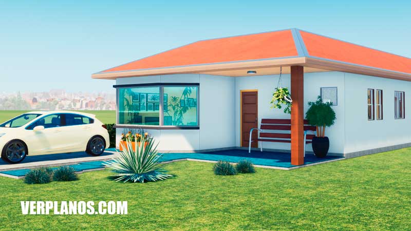 vista previa fachada plano de casa