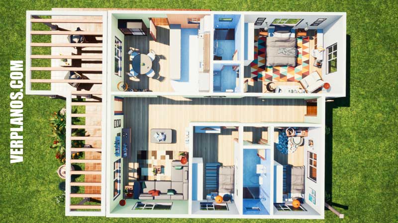 vista previa plano de casa planta