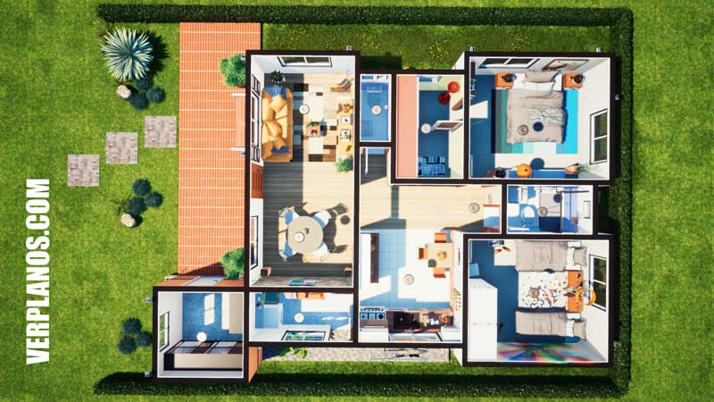 vista previa plano de casa en planta