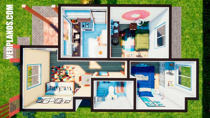 vista previa plano de casa planta