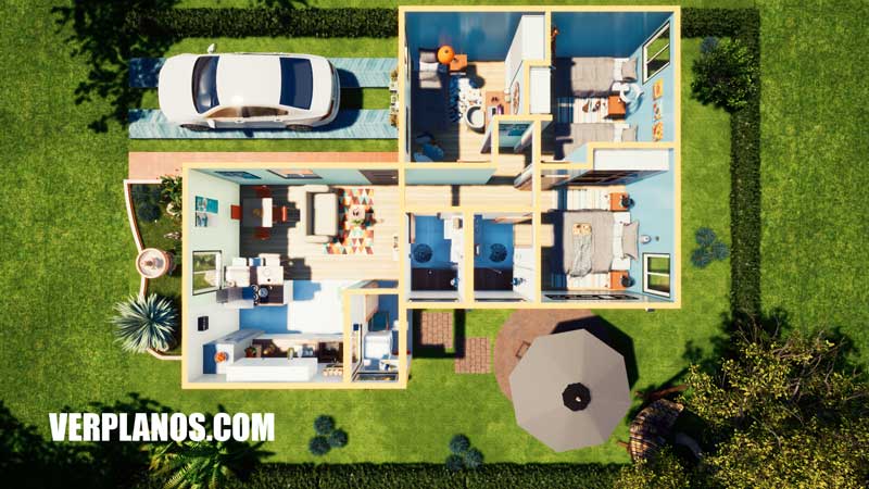 vista previa planta plano de casa