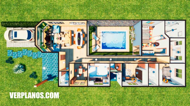 vista previa plano de casa