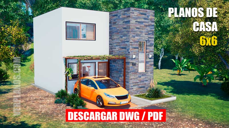 Plano de casa de 1 piso con 3 dormitorios 2 baños