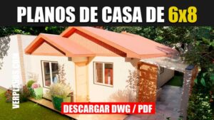Plano de casa económica 3 dormitorios de 1 piso