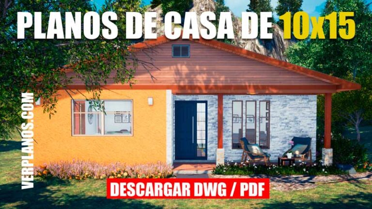 plano de casa de 1 piso con 3 dormitorios