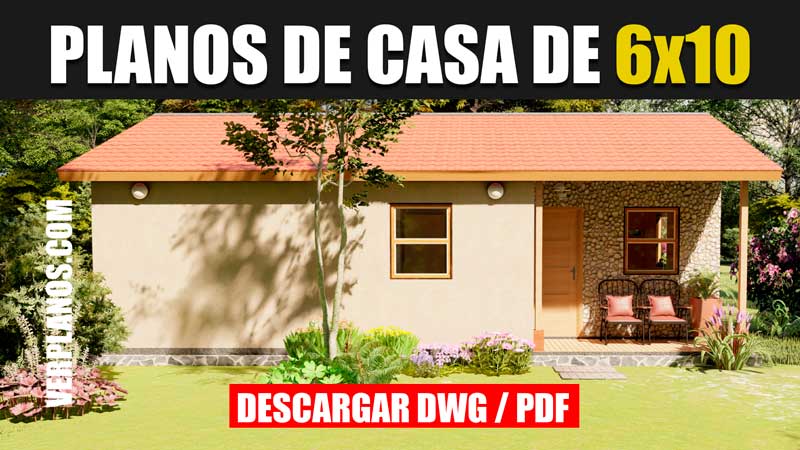 plano de casa economica 1 piso 3 dormitorios dwg para autocad