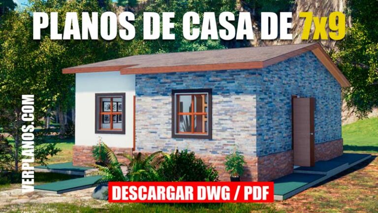 plano de casa economica llamativa con medidas en formato dwg para autocad