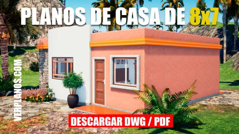 plano de casa mediterránea de 1 piso pequeña económica