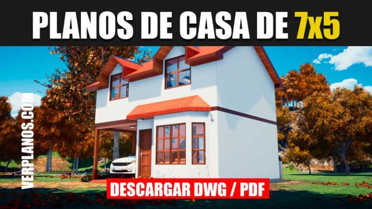 plano de casa pequeña económica 2 pisos autocad