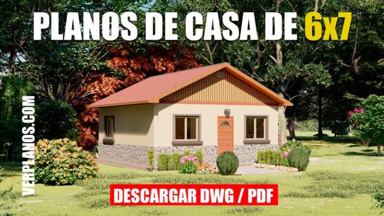 Acogedor plano de casa pequeña y económica 1 piso y 2 dormitorios