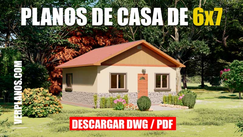 Planos de casa pequeña y económica en autocad con medidas planos gratis
