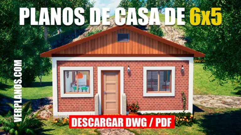 plano de casa pequeño económico social con medidas dwg para autocad