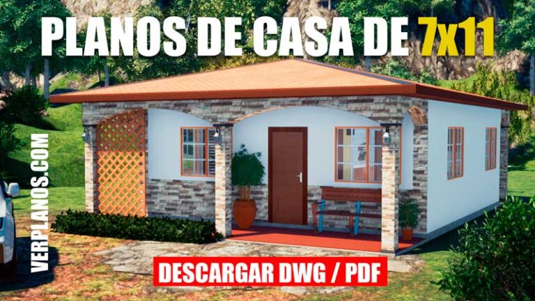 plano de casa simple economica con medidas
