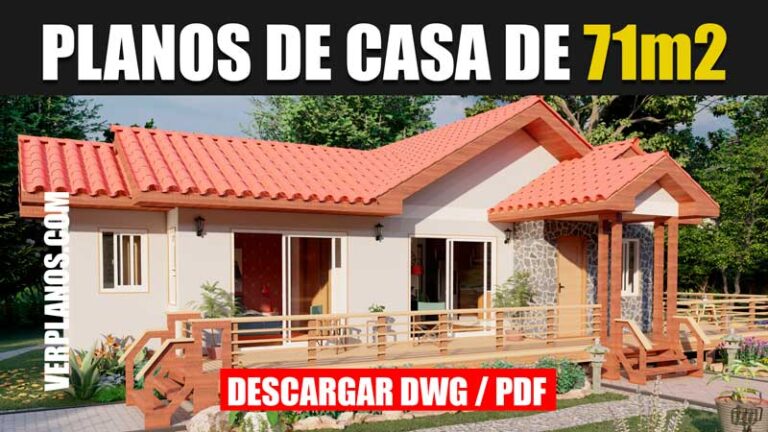Hermoso plano de casa de 3 dormitorios y 2 baños