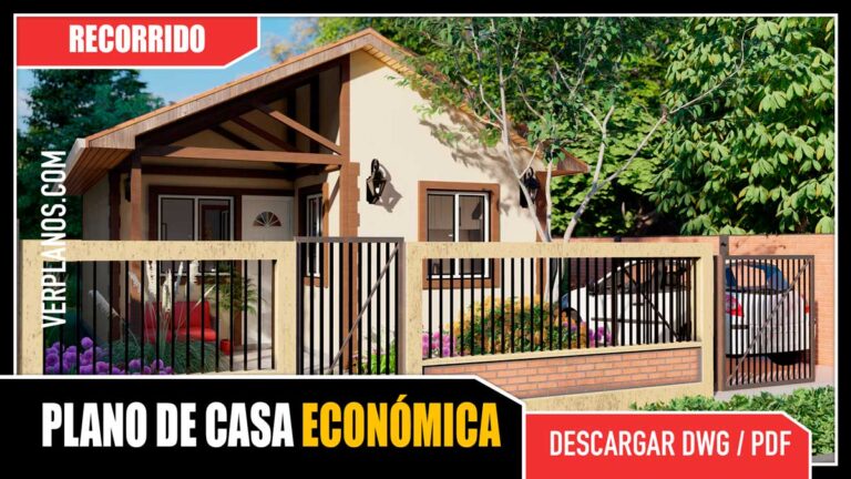 Planos de casa pequeña y económica para descargar en autocad o pdf ¡GRATIS!