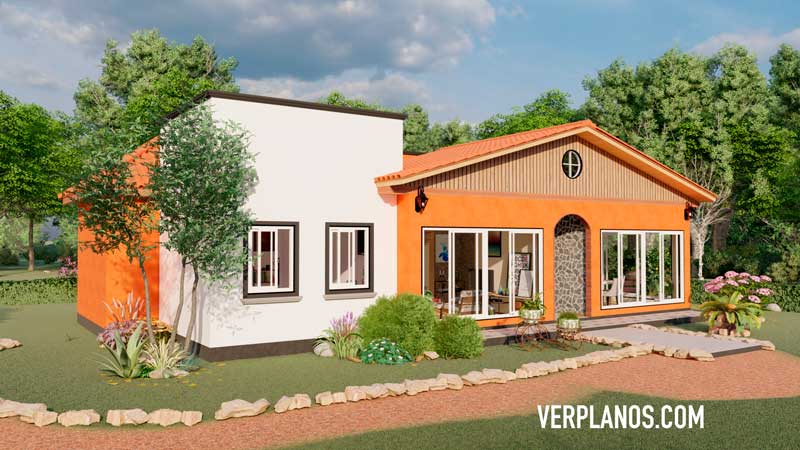 Vista previa fachada plano de casa