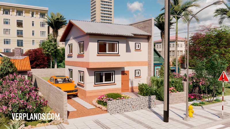 Fachada plano de casa