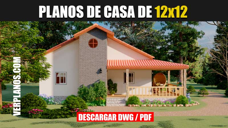 plano de casa de 1 piso con 3 dormitorios casa de campo en autocad pdf gratis