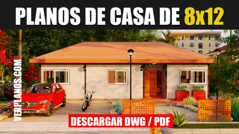 planos de casa de 1 piso con 3 dormitorios 2 baños gratis en autocad y pdf