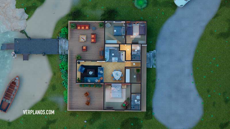 vista previa planta plano de casa