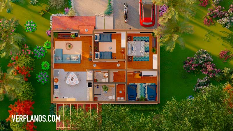 Vista previa plano de casa