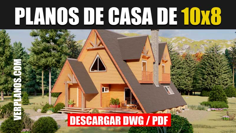 planos de casa alpina 2 pisos 2 dormitorios 2 baños en autocad y pdf gratis