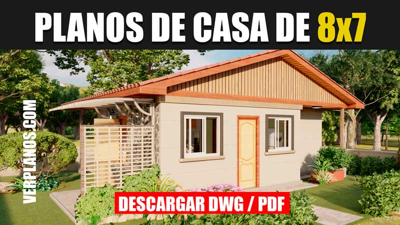 planos de casa de 1 piso con 3 dormitorios 1 baño gratis en autocad y pdf
