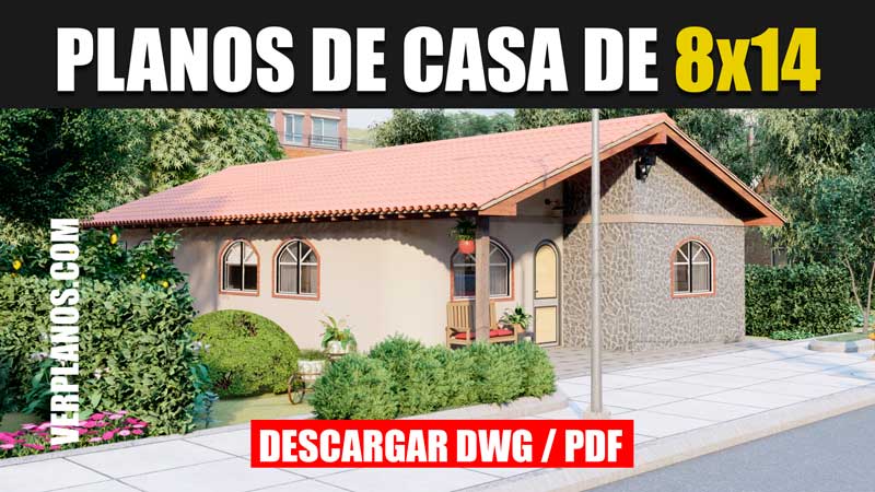 planos de casa colonial 1 piso 3 dormitorios 2 baños gratis en autocad y pdf