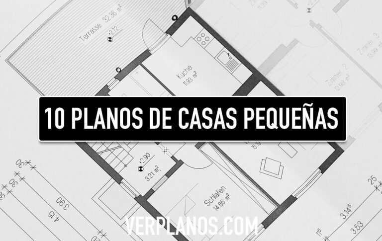 10 Diseños de planos de casas pequeñas y económicas para descargar gratis en Autocad y PDF