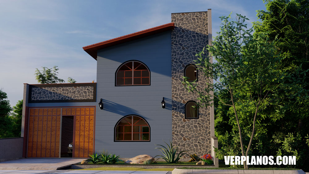 Vista previa fachada plano de casa