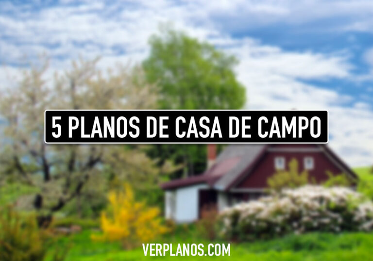 5 Ideas de diseños de planos de casa de campo con medidas en autocad y pdf gratis