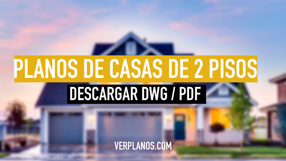 planos de casas de 2 pisos economicas y pequeñas para descargar dwg