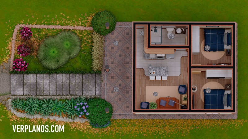 vista previa planta plano de casa