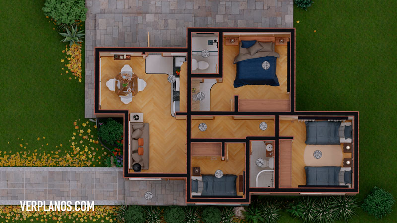 Vista previa plano de casa planta