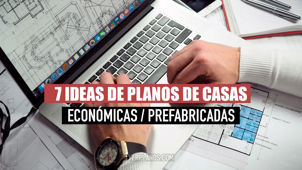 ideas de planos de casas diseños prefabricadas de 1 piso y 2 o 3 dormitorios en autocad y pdf gratis