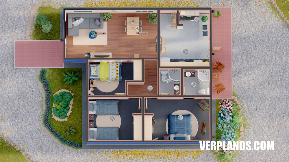 Vista previa planta plano de casa