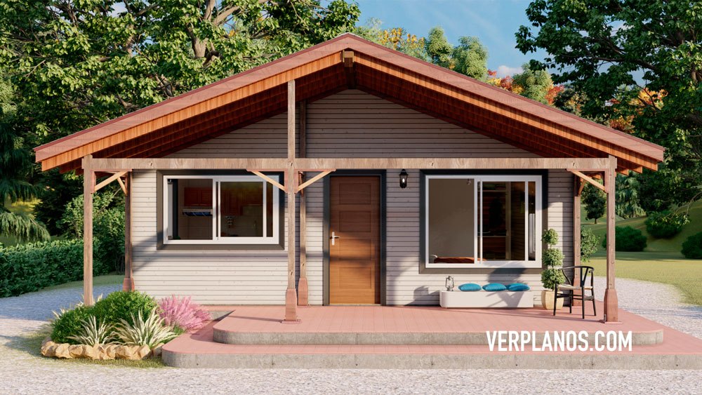 Vista previa fachada plano de casa prefabricada