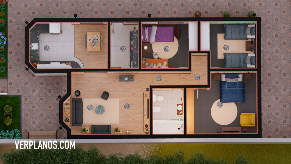 vista previa plano de casa planta en autocad y pdf gratis para descargar en autocad y pdf