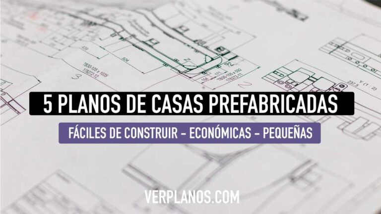 5 Ideas de planos de casas prefabricadas económicas y pequeñas fáciles de construir gratis en autocad y pdf