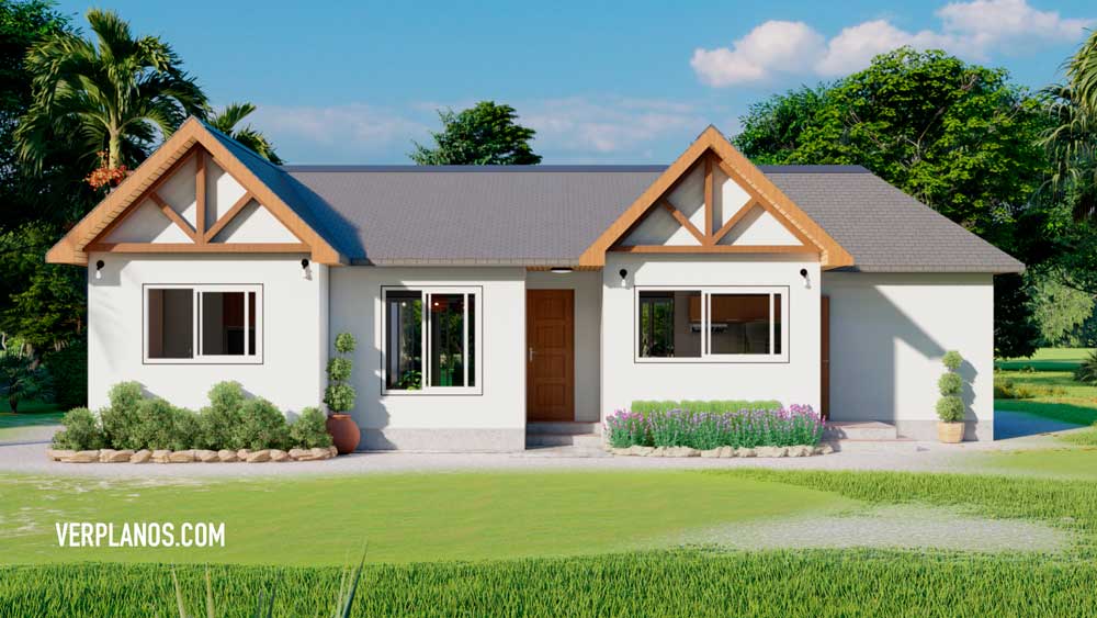 Vista previa fachada plano de casa