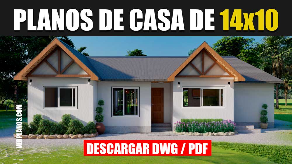 Planos de casa de campo de 3 dormitorios 2 baños gratis en autocad y PDF