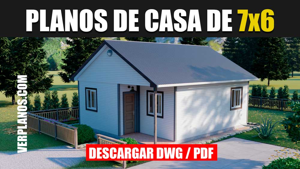 Plano de casa pequeña gratis en autocad y pdf economica 1 piso 3 dormitorios 1 baño