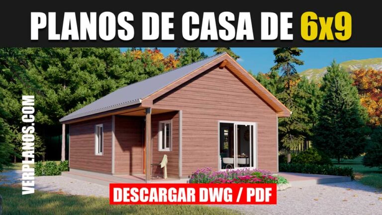 Planos de casa prefabricada de 1 piso con 3 dormitorios 1 baño perfecta para cabaña en autocad y pdf