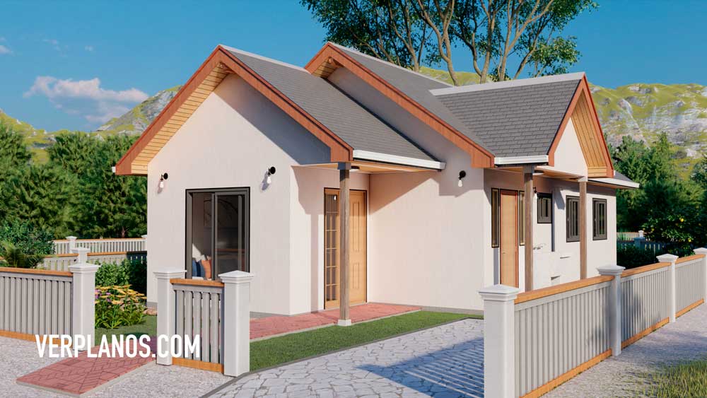 Vista previa fachada plano de casa