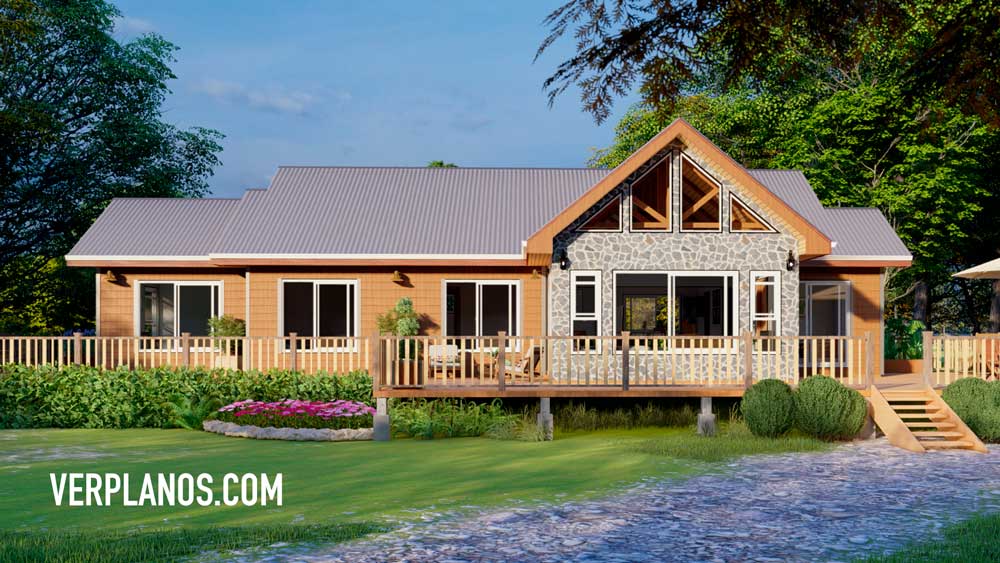 Vista previa de su fachada de plano de casa