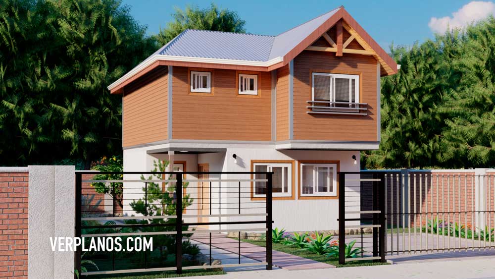 Vista previa fachada plano de casa