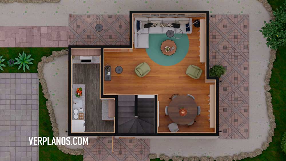 Vista previa plano de casa planta primer piso