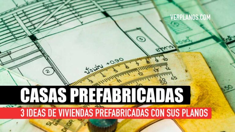 3 Ideas de Planos de Casas Prefabricadsa Económicas, Pequeñas y Bonitas con sus Planos en Autocad y PDF ¡GRATIS!